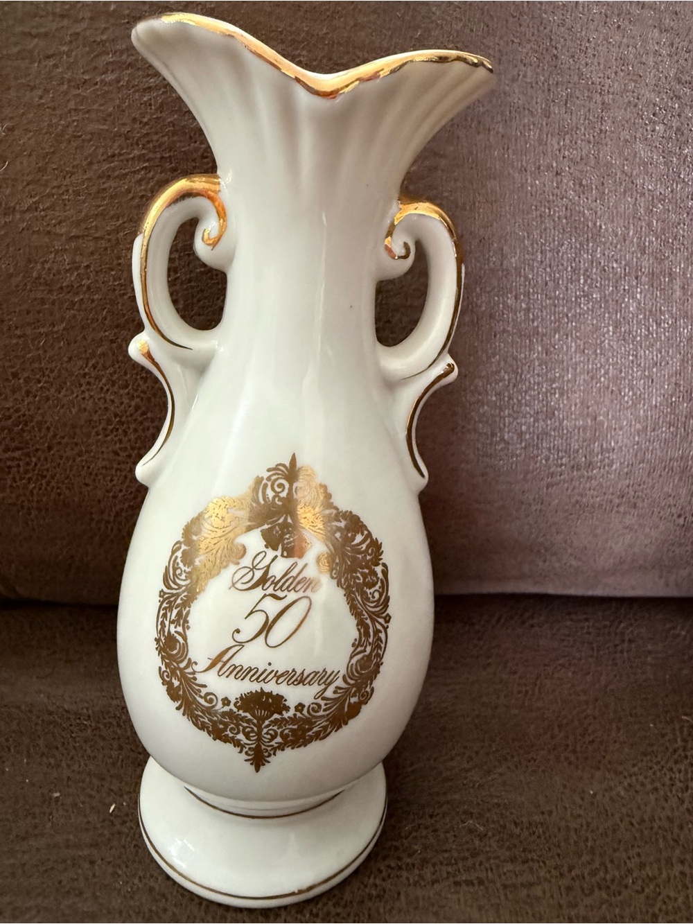 Vintage Napcoware Import Japan 50th Anniversary Porcelain Bud Vase